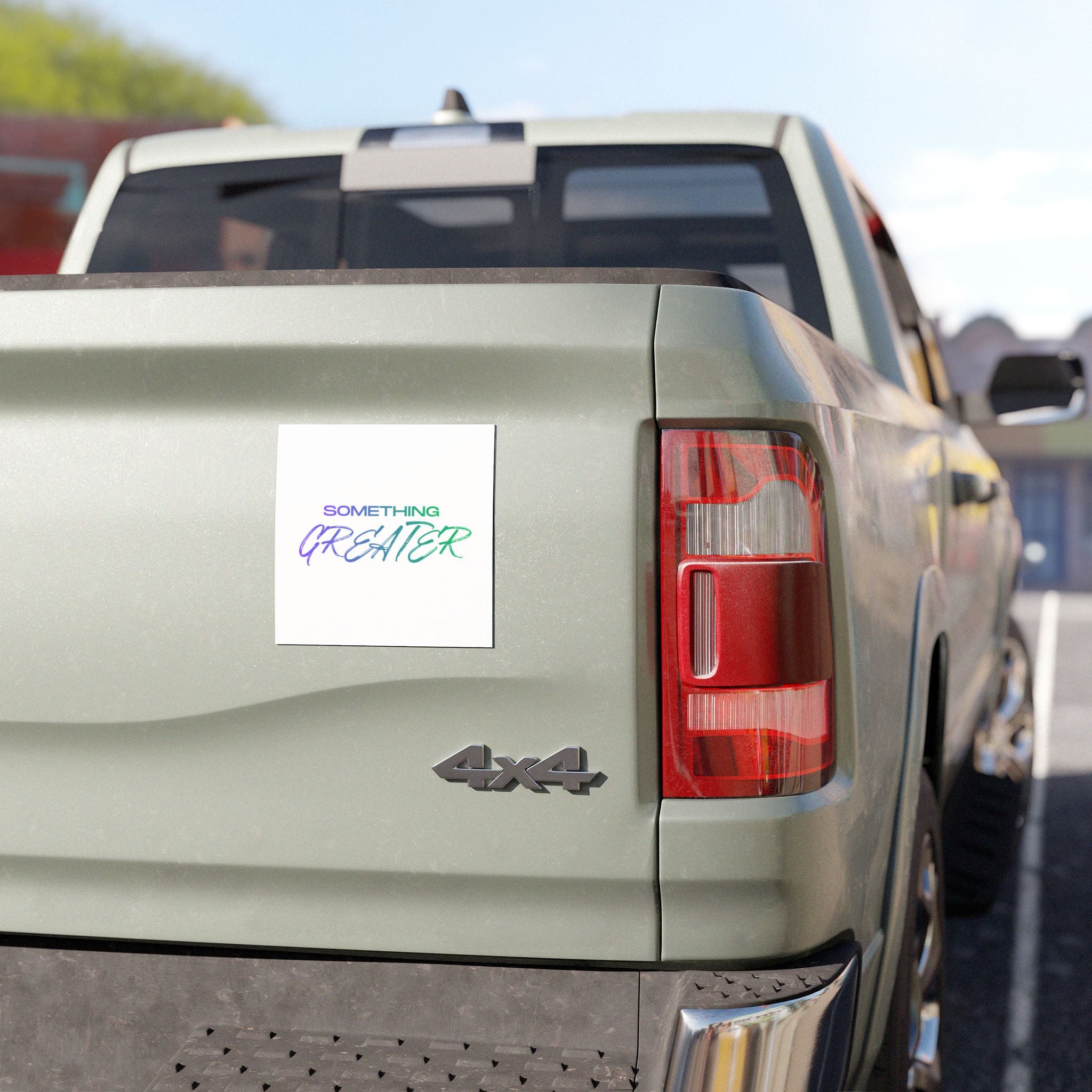 Car Magnet — "Something Greater" Gradient Script Inspirational Sticker