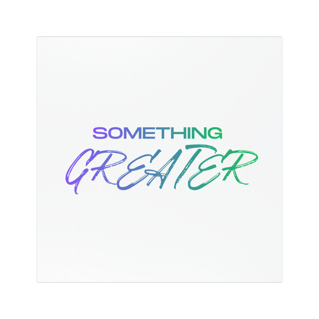 Car Magnet — "Something Greater" Gradient Script Inspirational Sticker